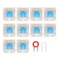 thumbnail image 2 of 10 Pcs Interrupteur de Clavier Mécanique, Interrupteur Bleu DIY Interrupteur de Touche de Remplacement, avec Extracteur d'Arbre + Extracteur de Touche, 2 of 8
