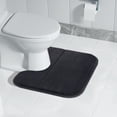 thumbnail image 4 of Cagogo under $5 U-Shaped Toilet Mat, U Shape Memory Foam Bath Mat, Non-Slip Toilet Floor Mat, Super Soft Bathroom Rug, Water Absorbent Shower Mat, Quick Dry Toilet Mat, Plush Bath Mat for Bathroom, 4 of 7
