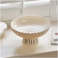thumbnail image 3 of EGNMCR Baskets for Organizing, Baskets Fruit Tray Living Room Coffee Table High Footed Fruit Basket Cream Style Candy Snack Tray Large Capacity Fruit Tray Basket Basket, 3 of 5