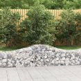 thumbnail image 1 of vidaXL Arched Gabion Baskets 2 pcs 200x50x40/60 cm Galvanised Iron, 1 of 4