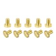 thumbnail image 1 of Unique Bargains Brass Hex Bolts, M4x6mm 10 Pack Fully Thread Grade 4.8 Machine Screws, 1 of 4