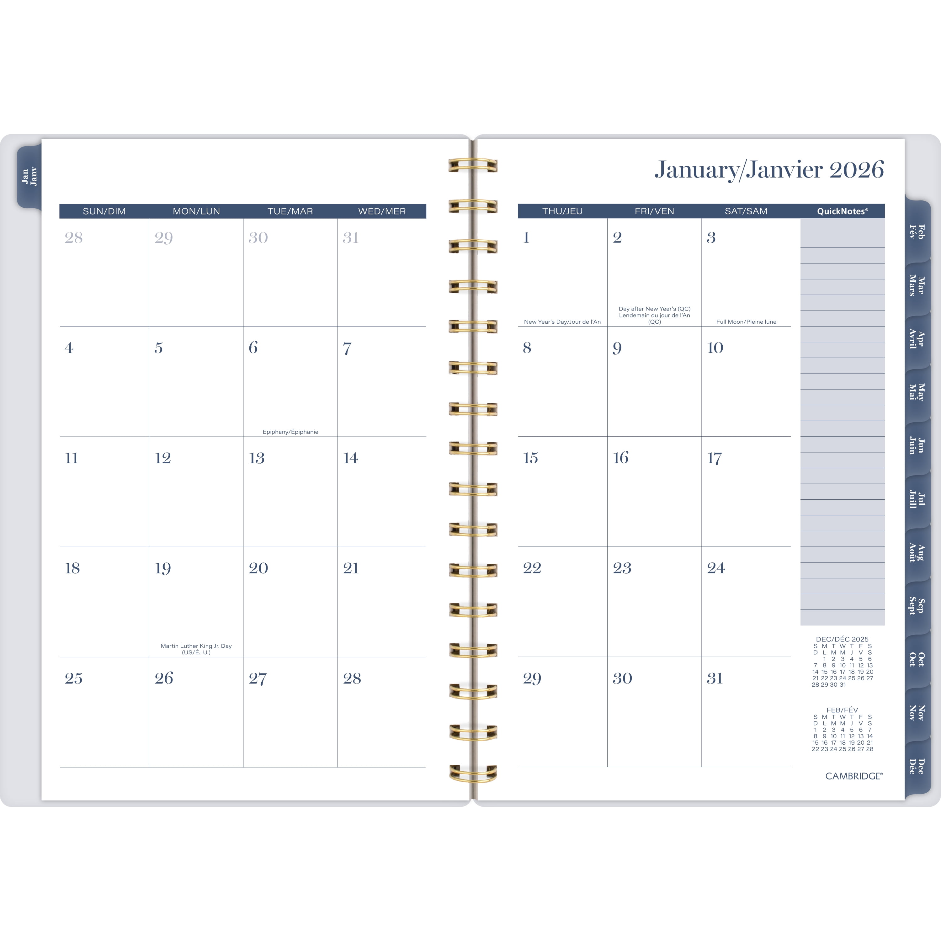 2026 Cambridge® Chinoiserie Magnolia Large Weekly Planner