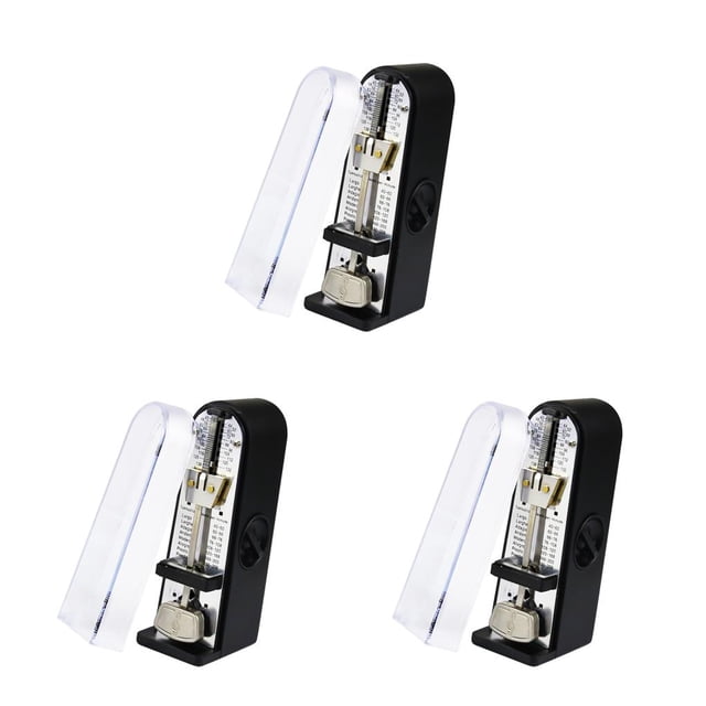 ZheElen Exquisite Guitar Professional Compact Rhythm Metronome Universal Plastic Tuner Home Drum Musical Instrument Equipment 11*3.5*5cm 3Set