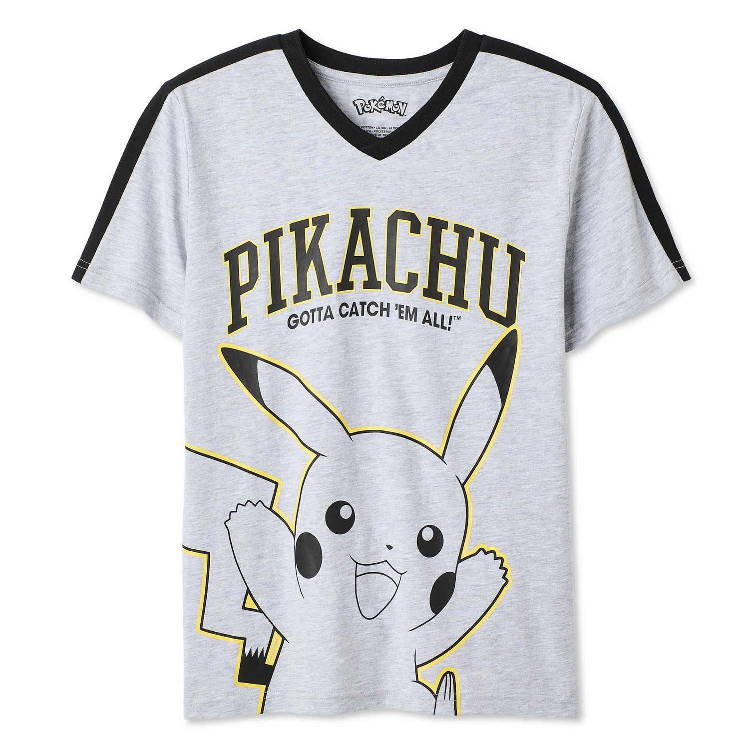 T-shirt à imprimé graphique Pikachu Pokémon pour garçons