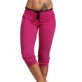 thumbnail image 2 of AherBiu Capri Pants for Women Stretch Low Rise Drawstring Yoga Sweatpants Comfy Summer Joggers Cropped Pants, 2 of 5