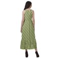 thumbnail image 4 of Moomaya Robe de Vacances pour Femmes en Rayonne, Col Licou, Sans Manches, Fente avant, Robe Imprimée, 4 of 4