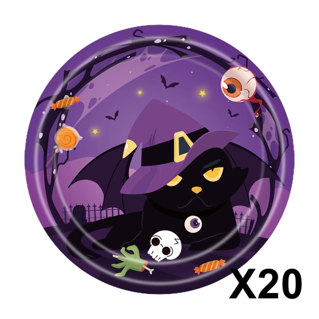 EGNMCR Halloween Decorations, Halloween Ornaments, Halloween Gifts Halloween Party Tableware Set Disposable Scary Party Tablecloth Halloween Theme Party disposable tableware
