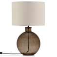 thumbnail image 1 of Bouclair Oatmeal Glass Table Lamp 13 X 20.5 in (33 X 52.3 cm), 1 of 7
