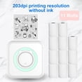 thumbnail image 2 of Arealer All-in-one Photo Printer Multifunction Portable Printer Wireless Instant Mini Printer Support BT Connection for Smartphone with 11 Paper Rolls 57mm Compatible with iOS Android, 2 of 6