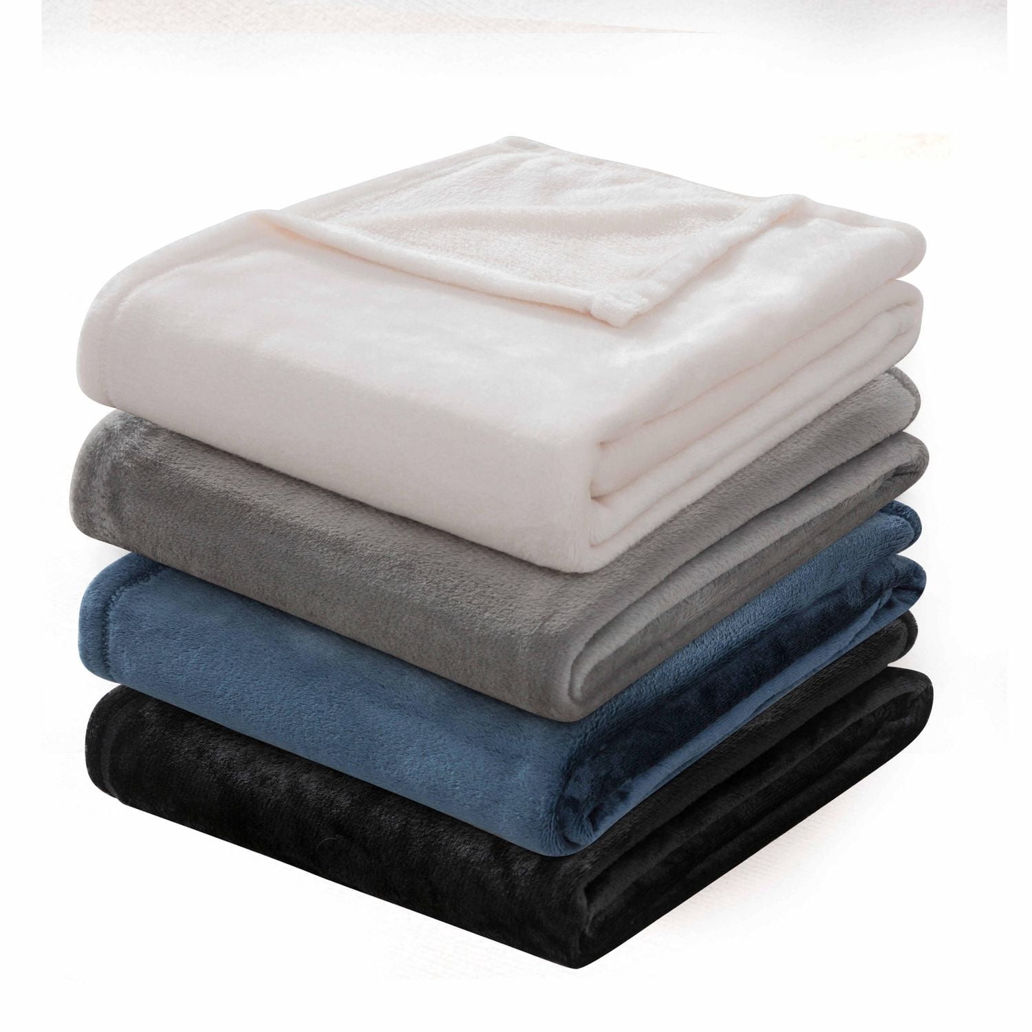 Mainstays Plush Throw Blanket Black
