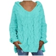 thumbnail image 2 of RKSTN Sweaters for Women Fashion Loose Large Size Color Hood Long Sleeves Sweater Tops Fall Sweaters, 2 of 8