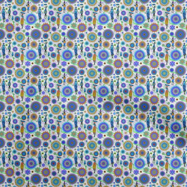 oneOone Silk Tabby Royal Blue Fabric African Craft Projects Decor Fabric Printed By The Yard 42 Inch Wide