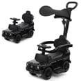 thumbnail image 1 of Costway 3 in 1 Ride on Push Car Mercedes Benz G350 Stroller Sliding Car w/ Canopy Black, 1 of 10