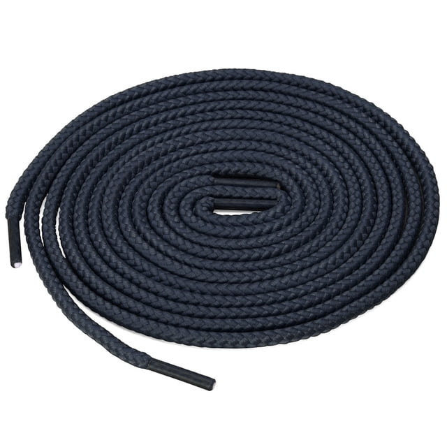 INSPIRE CHIC Unisex Thick Solid Color Round Shoelaces for Leather Boots Navy Blue 100 cm/39.5"