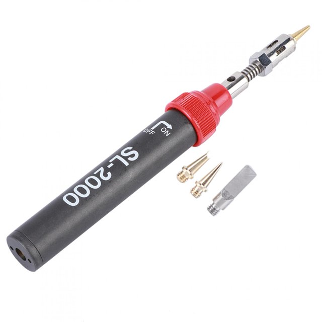 Kit de Soudage au Gaz 5in1 Pur Butane Fer à Souder Plusieurs Pointes Ensemble d'Outils Sl2000k 11ML