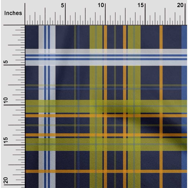 oneOone Georgette Viscose Fabric Madras Check Printed Craft Fabric BTY 42 Inch Wide