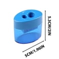 thumbnail image 3 of FHBVT Double Hole Pencil Sharpener for Kids Portable Oval Manual Sharpener Carbon Steel Blade Transparent Leak-Proof Shavings Container Safe Rounded Design for School Office Students Teachers Artist, 3 of 7