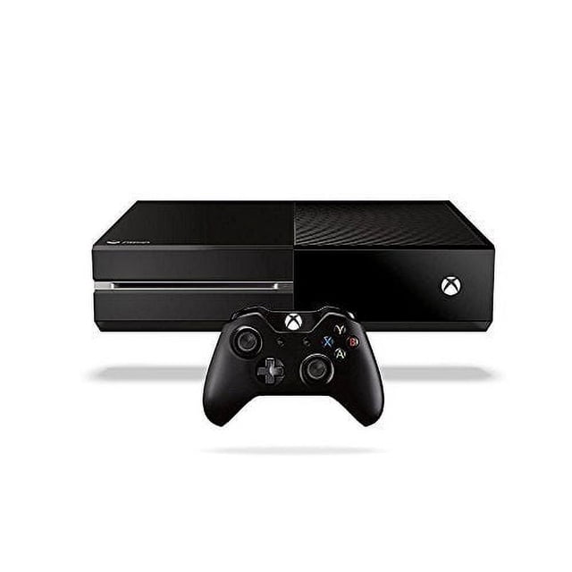 Console Xbox One 500GB Remise à Neuf par Microsoft, au design Noir Épuré. Inclut la Console et une Manette Sans Fil Noire Assortie, Idéale pour les Amateurs de Jeux. la Console Fait Partie de la Série Xbox One, Offrant 500GB de Stockage pour Jeux et Médias.