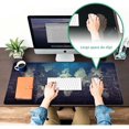 thumbnail image 3 of Large Mouse Pad 31.4 x 15.7inches 3mm XXL Extended Gaming Mouse Pad Mat with Non-Slip Base Stitched Mousepad for Computer,Office,Keyboard and Laptop-World map，Waterproof Desk Mat, 3 of 5