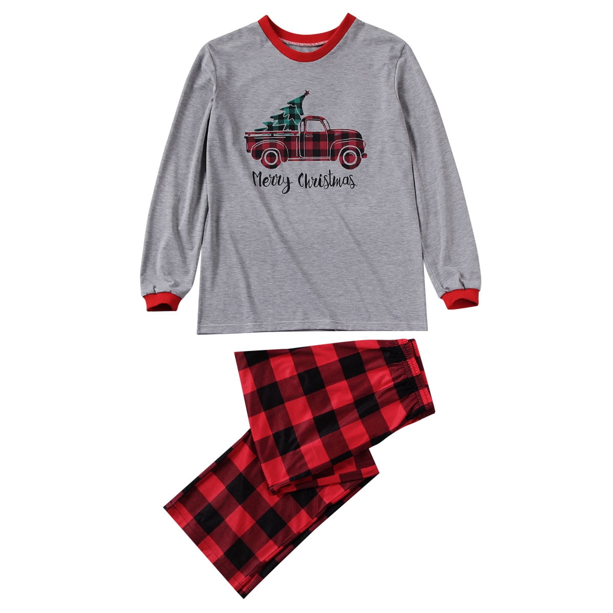 Pyjamas de Noël Assortis pour la Famille Adultes Enfants Pyjamas de Nuit Ensemble de Pyjamas