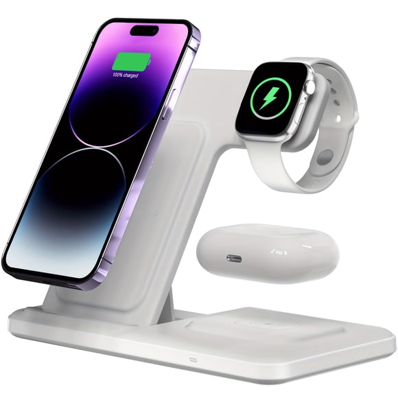 3 In 1 Fast Charging Station, Folding Wireless Charger Stand For iPhone