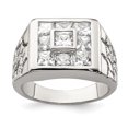 thumbnail image 1 of 925 Sterling Silver Men's Cubic Zirconia Ring, 1 of 5