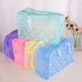 thumbnail image 2 of ziyahi Floral PVC Waterproof Cosmetic Bag Bath Toiletry Towel Makeup Storage Bag Flower Pouch Case Organizer, 2 of 9