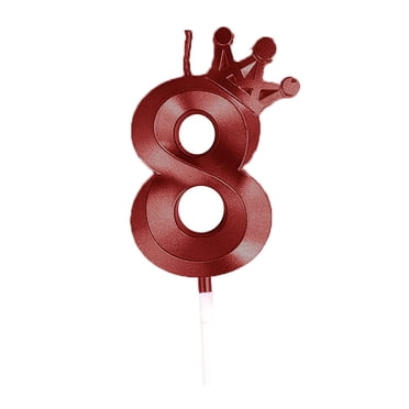 Hearth & Gear Number Birthday Candle 3D Designed Happy Birthday Candles Anniversaries Red Two Cool Cake Topper Bear Cake Topper Fondant Birthday Cake Topper Boy 5 Cake Topper Birthday Girl 8 Wild One