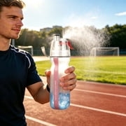 Vacemry 17Oz Spray Water Bottle Mist Function, Portable Hydration Container Cooling Spray Bottle, Summer Outdoor Activities Sports Gym Daily Use