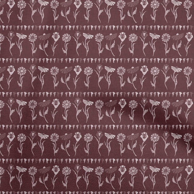 oneOone Cotton Poplin Maroon Fabric Block Craft Projects Decor Fabric Printed By The Yard 56 Inch Wide-7C