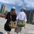 thumbnail image 4 of Multifunction Canvas Hobo Bag Durable Women Men Vintage Style for Work Beach Green, 4 of 6