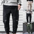 thumbnail image 1 of UVEASISHA Men's Outdoor Cargo Pants,Mens Athletic Pants Relaxed Fit Stretch Drawstring Jogging Pants Casual Lightweight Workout Pants with Adjustable Ankle Cuff Spring Sales, 1 of 7