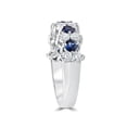 thumbnail image 2 of 2 1/2Ct Blue Sapphire & Diamond Wedding Ring 14k White Gold Lab Grown, 2 of 2