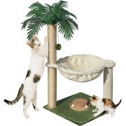 Cat Scratching Post es Small Cat Tree Tower with Two Cat Hammock Double Cat Hammock with Cat Toy Wooden Interactive Cat Condo for Kitten and Adults Cat