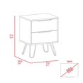 thumbnail image 3 of FM FURNITURE Nuvo Table de Chevet Moderne en Métal pour Chambre avec 2 Tiroirs, Noir, 3 of 7