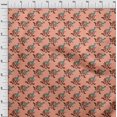 thumbnail image 3 of oneOone Viscose Chiffon Fabric Leaves|Bird & Floral Block Printed Craft Fabric BTY 42 Inch Wide, 3 of 4