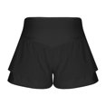 thumbnail image 4 of Besolor Womens Athletic Shorts Double Layers Ruffle High Waist Running Workout Tennis Shorts with Build in Shorts, 4 of 6