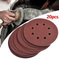 thumbnail image 2 of Bgsha 20pcs 5 Inch 125mm Round Sandpaper 8 Hole Sanding Discs Hook & Loop Grit 40-2000, 2 of 9