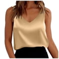 thumbnail image 1 of Blouses Sans Manches en Satin Coupe Ample Col en V - Polyester, Imprimé, Plusieurs Tailles, 1 of 6