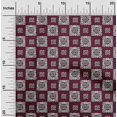 thumbnail image 2 of oneOone Rayon Dark Magenta Fabric Block Sewing Craft Projects Fabric Prints By Yard 56 Inch Wide-FK, 2 of 5