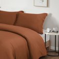 thumbnail image 2 of Swift Home Ultra Soft Solid Duvet Cover Set, Queen, Cinnam, 2 of 4