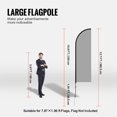 thumbnail image 3 of VEVOR Feather Flag Pole Kit 2 Packs Swooper Flag Pole 12.7 ft with Ground Stakes, 3 of 9