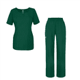 thumbnail image 1 of Adar Universal Women's Scrub Set - V-neck Scrub Top and Elastic Pull-On Scrub Pants, 1 of 7