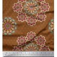 thumbnail image 1 of Soimoi Moss Georgette Fabric Mandala Decorative Print Fabric by Yard 42 Inch Wide, 1 of 3