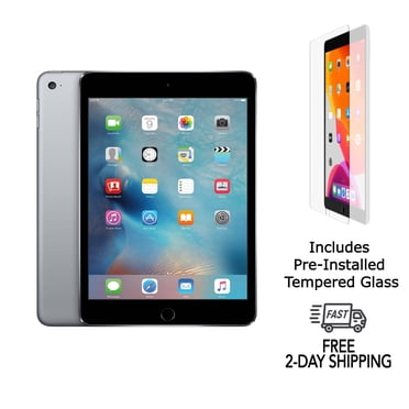 Refurbished Apple iPad Mini 2 A1489 (WiFi) 16GB Space Gray (Grade A+) w/ Pre-Installed Tempered Glass