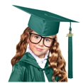 thumbnail image 2 of MIASHUI Kids Kindergarten Graduation Caps with Tassel Preschool Uniform Accessories,Green,S, 2 of 4
