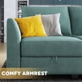 thumbnail image 4 of HONBAY Module d'Accoudoir Latéral pour Sofa Modulaire, Paire d'Accoudoirs pour Canapé Sectionnel Modulaire, Gris, 4 of 5