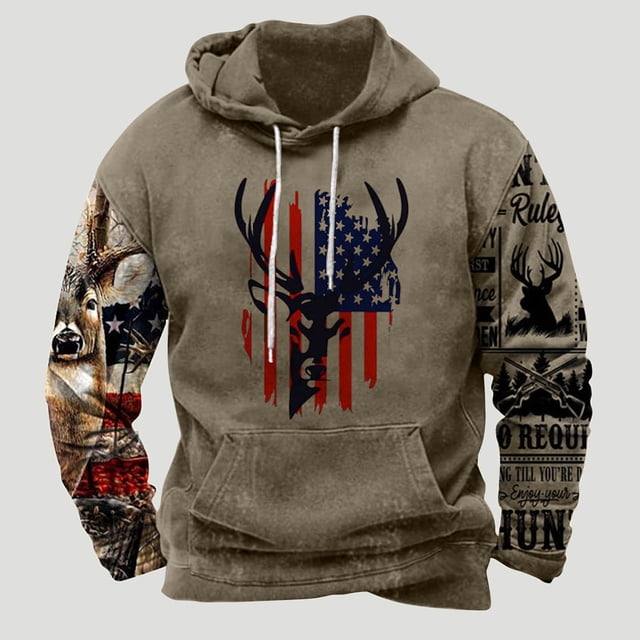 TIMIFIS Men Coque à Cordon Hoodie Sweatshirts Hiver Mode Décontractée Manches Longues Imprimé Graphique Sweatshirt avec Poche