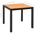 thumbnail image 2 of vidaXL 5 Piece Garden Dining Set Black and Brown, 2 of 8