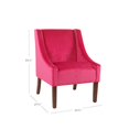 thumbnail image 3 of Meadow Lane Swoop Arm Accent Chair, Deep Pink, 3 of 5
